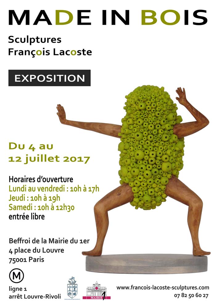 Exposition de François Lacoste à Paris du 4 au 12 juillet 2017