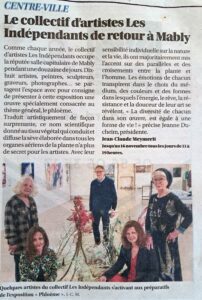 Article Sud Ouest Exposition Phloème Indépendants Plasticiens de Bordeaux -Espace Mably Bordeaux